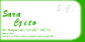 sara czito business card